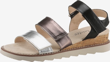 Aniston Strap Sandals in Silver: front