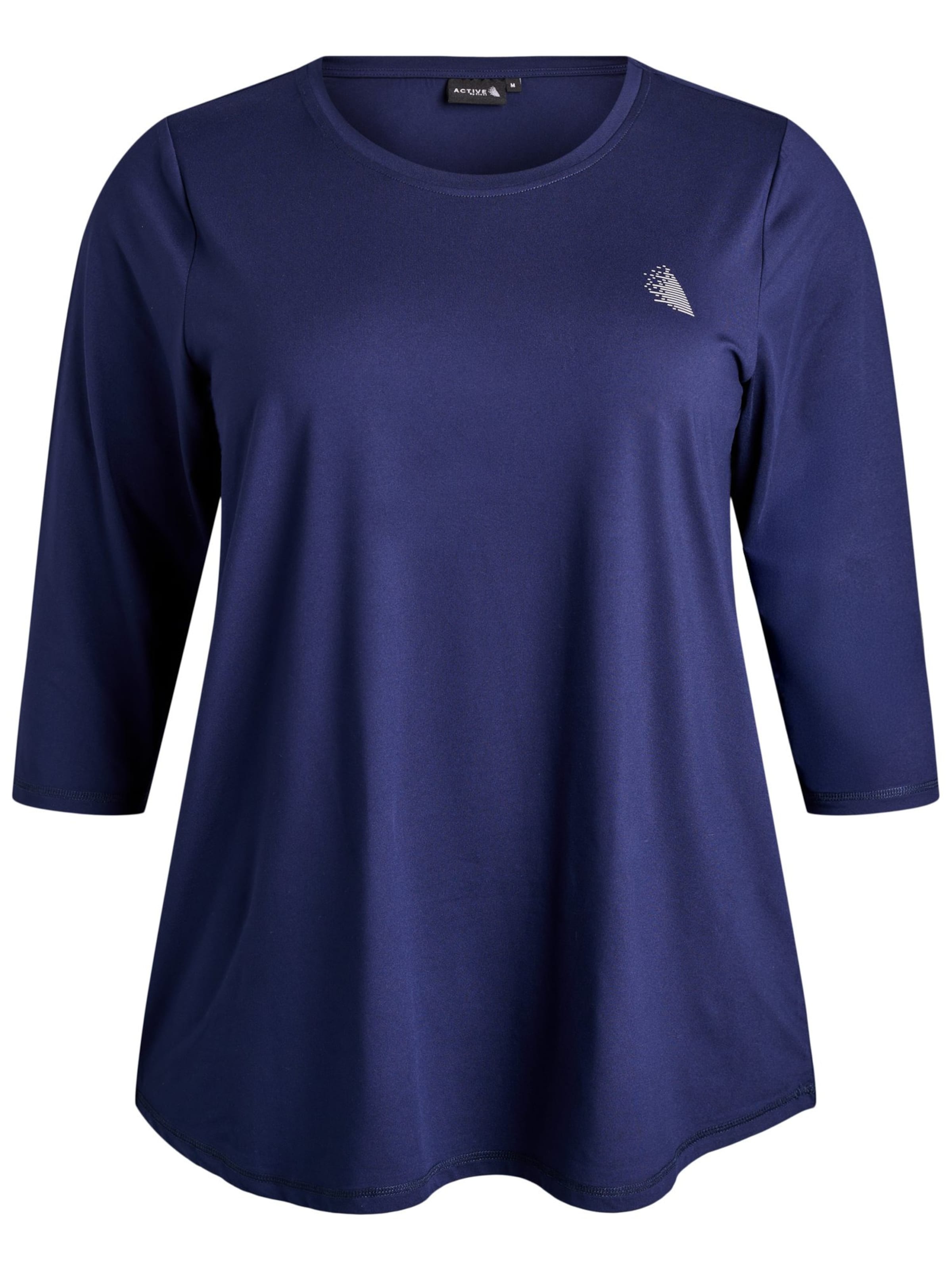 T-shirt fonctionnel 'Abasic One' Active by Zizzi en bleu : devant