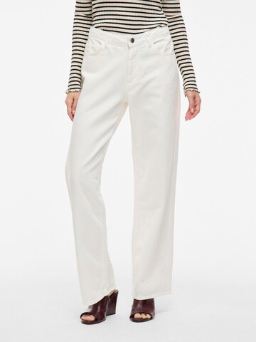 VILA Wide leg Jeans 'VIPALMA' in Wit: voorkant