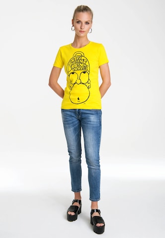 LOGOSHIRT T-Shirt 'Homer' in Gelb