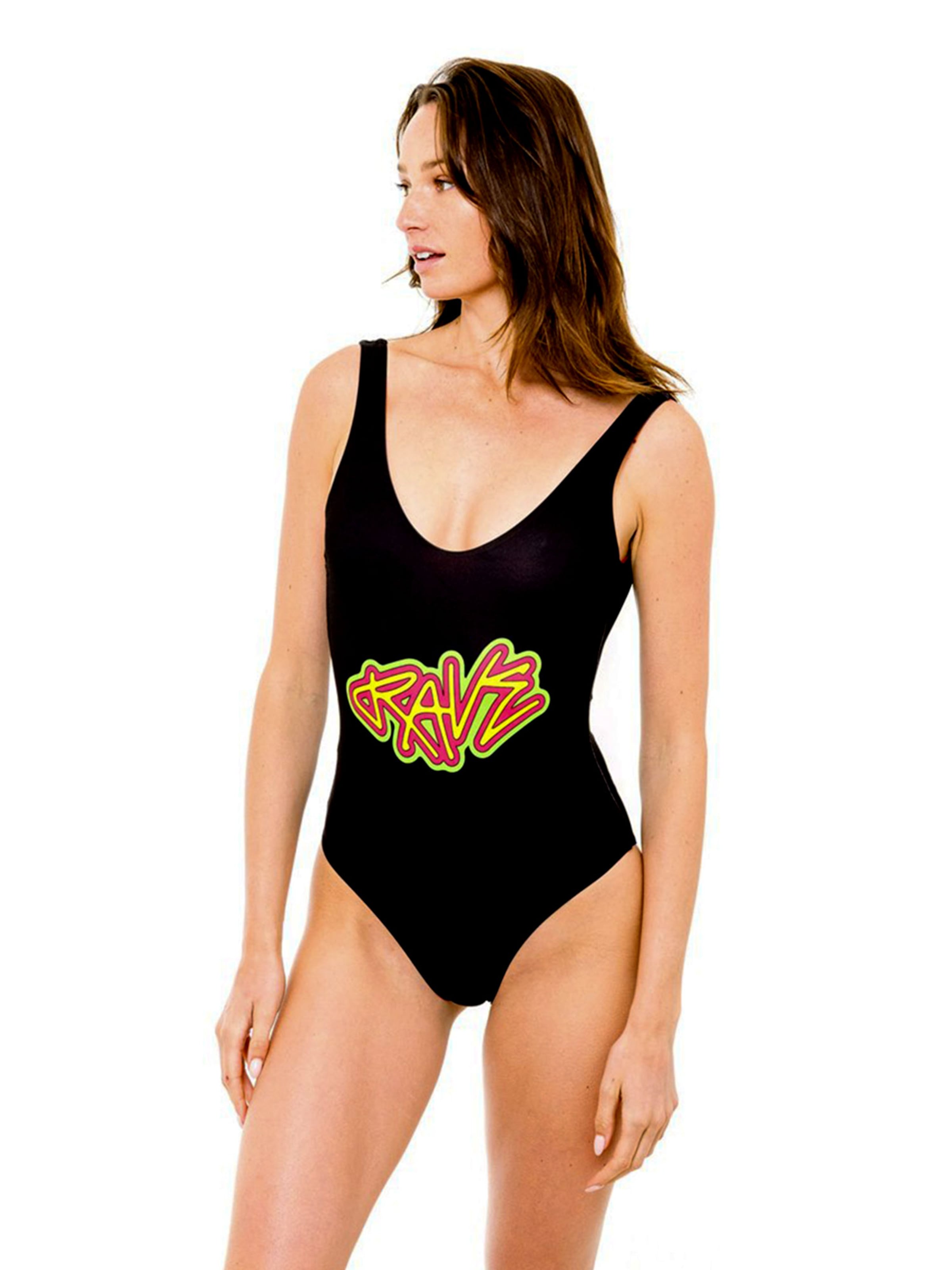 Kalaia Bustier Badpak 'Rave It Reversible Swimsuit' in Zwart