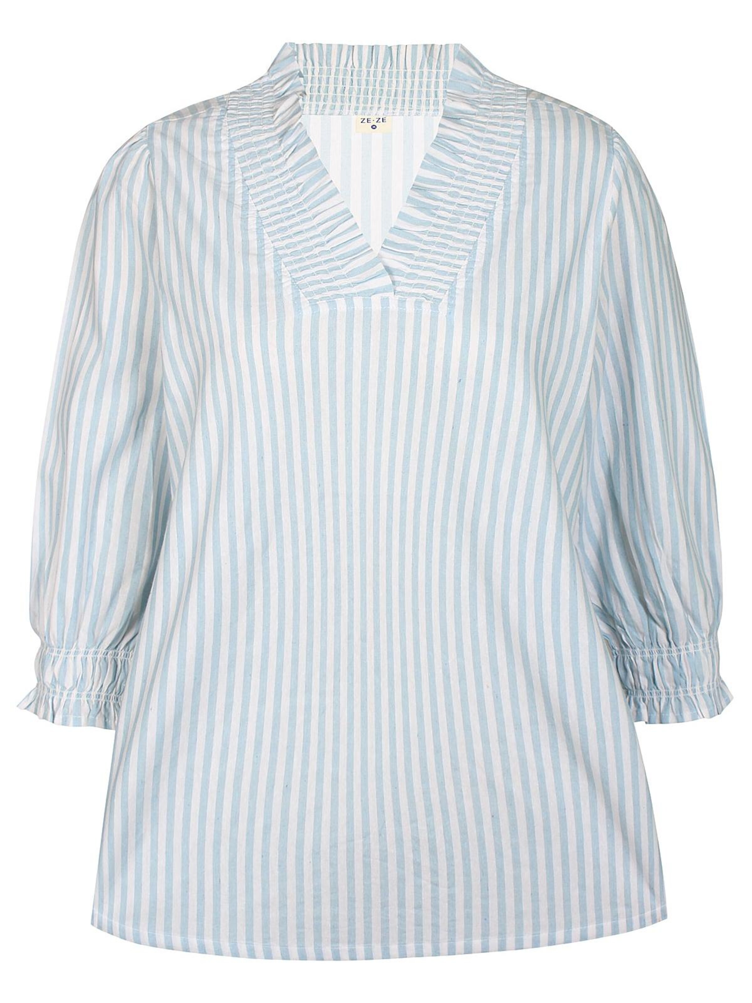 Chemisier 'Cira 993' ze-ze en bleu : devant