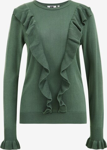 WE Fashion Sweater in Green: front