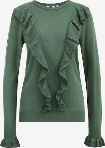 Pull-over WE Fashion en vert : devant