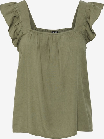 Camicia da donna 'PCPIA' di PIECES in verde: frontale