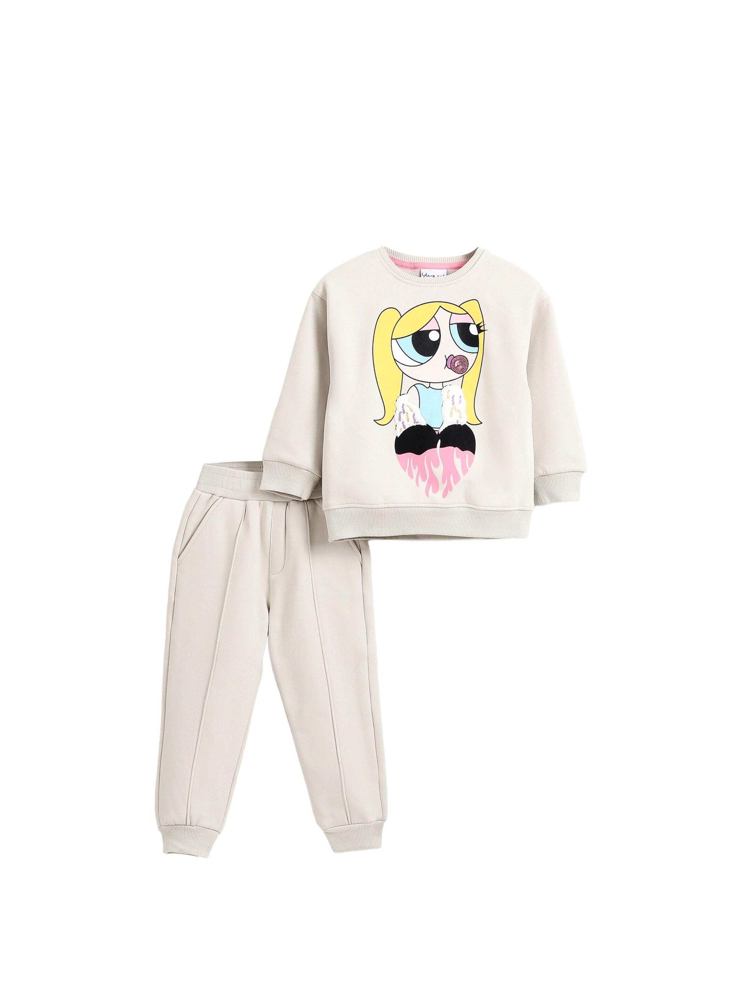 Survêtement Solang en beige : devant