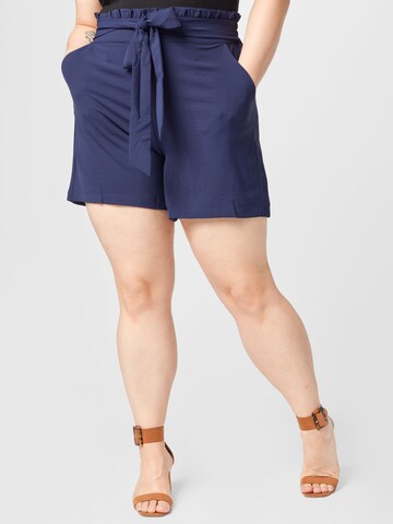 ABOUT YOU Curvy Regular Trousers 'Sana' in Blue: front