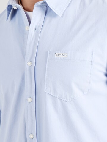 GUESS JEANS Regular fit Button Up Shirt in Blue
