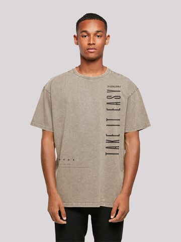 F4NT4STIC Shirt 'Take It Easy ' in Beige: front