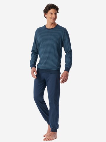 SCHIESSER Pyjama lang 'Comfort Essentials'‌‌‌‌‌‌‌‌‌‌ in Blau