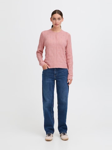 Oxmo Gebreid vest 'Sinva' in Roze