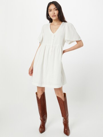 Robe-chemise ICHI en blanc : devant