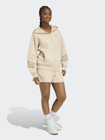 ADIDAS SPORTSWEAR Спортна жилетка с качулка 'Future Icons' в бежово