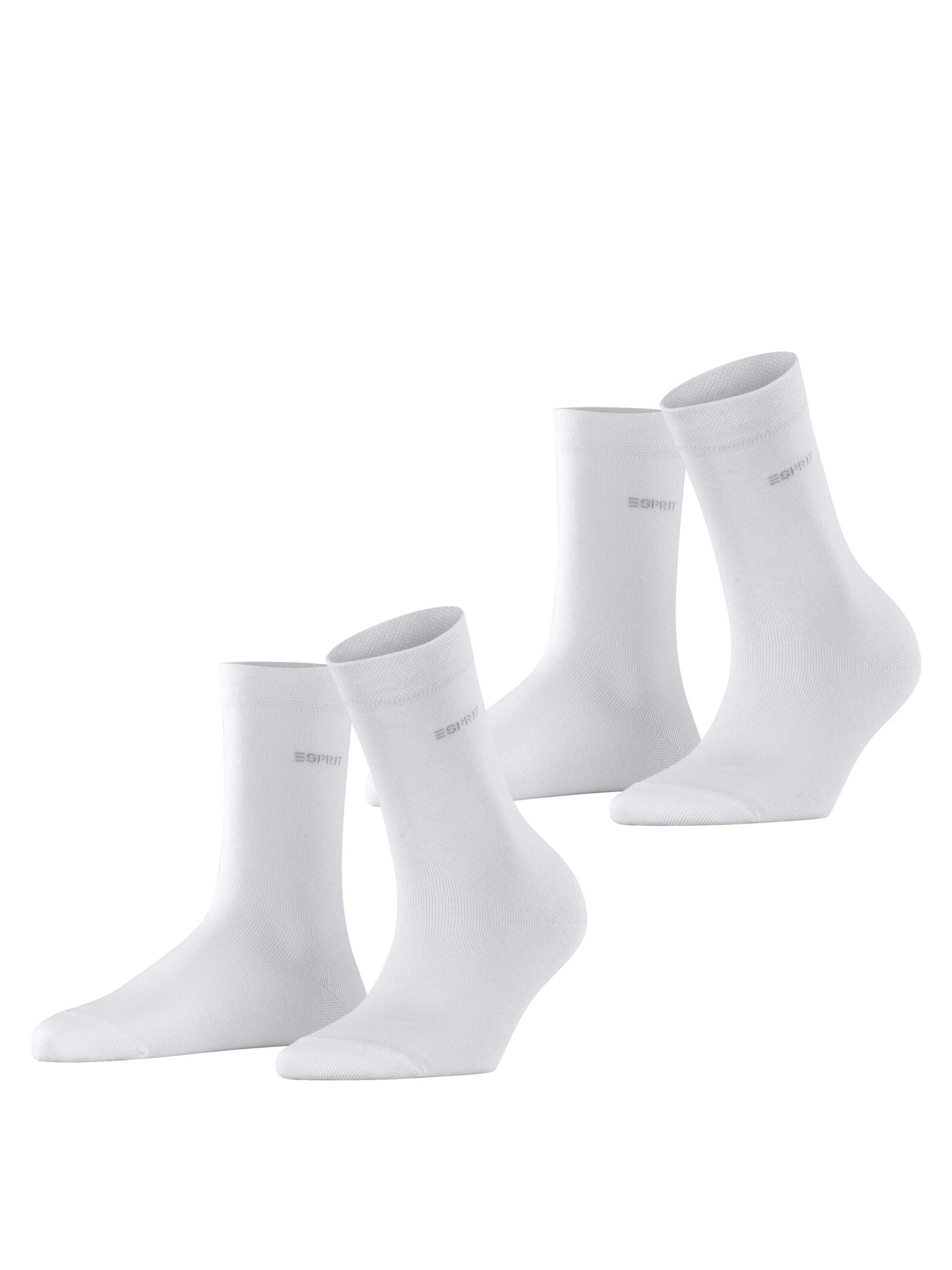 ESPRIT Socken 'Basic Easy 2-Pack'‌‌‌‌‌‌‌ in Weiß: Vorderseite