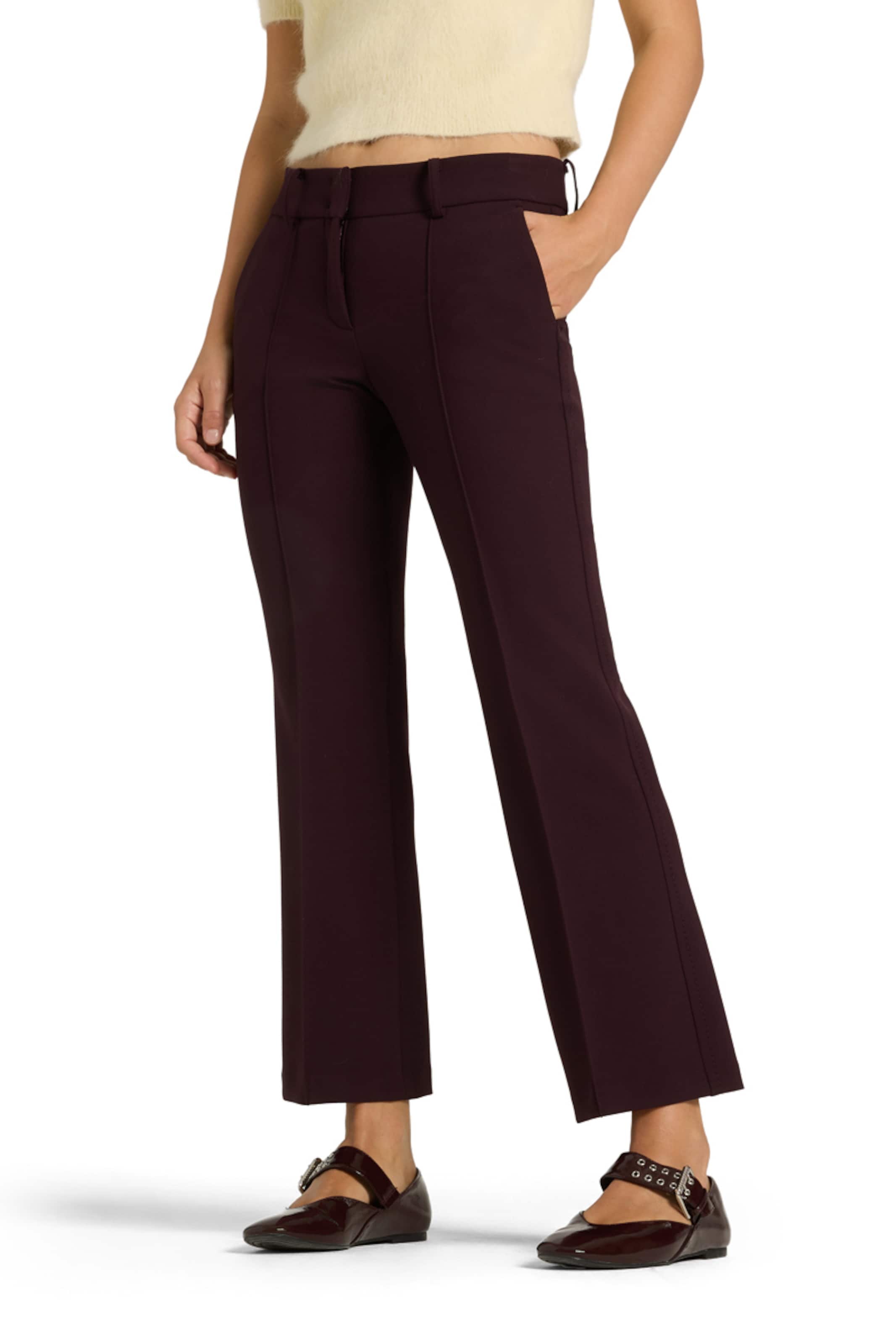 Cambio Regular Trousers 'Farah' in Purple: front