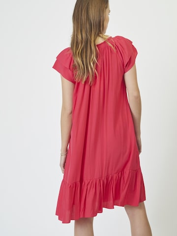 Robe ' Sunrise' co'couture en rouge