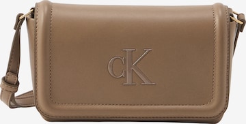 Calvin Klein Чанта с презрамки в сиво: отпред