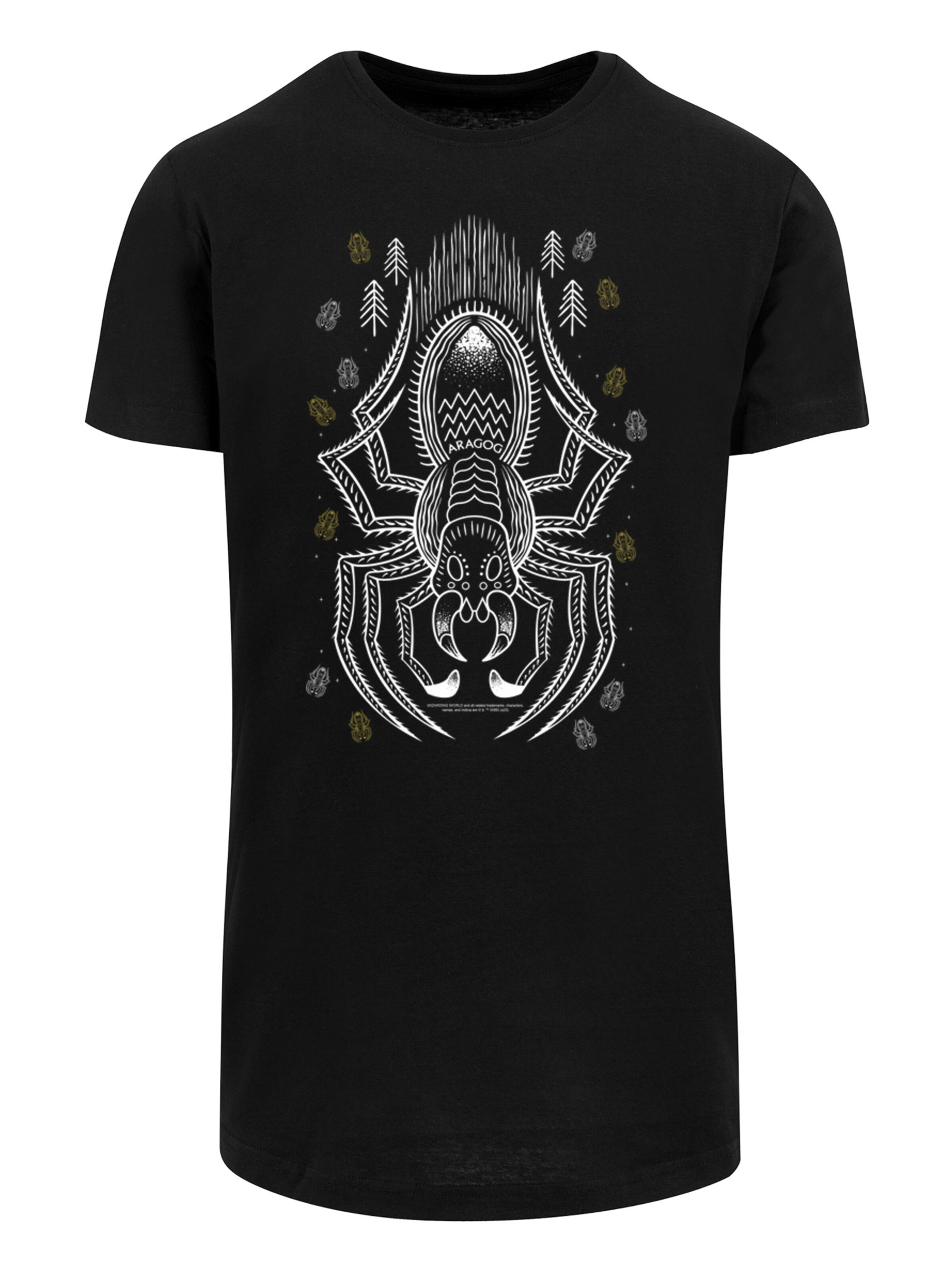 T-Shirt 'Harry Potter Aragog Line Art' F4NT4STIC en noir : devant