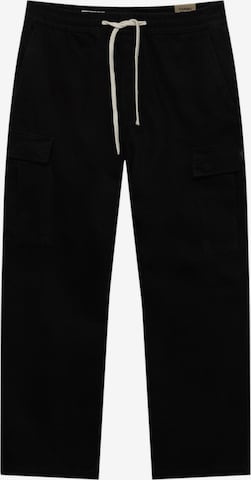 Pull&Bear Cargo jeans in Black: front