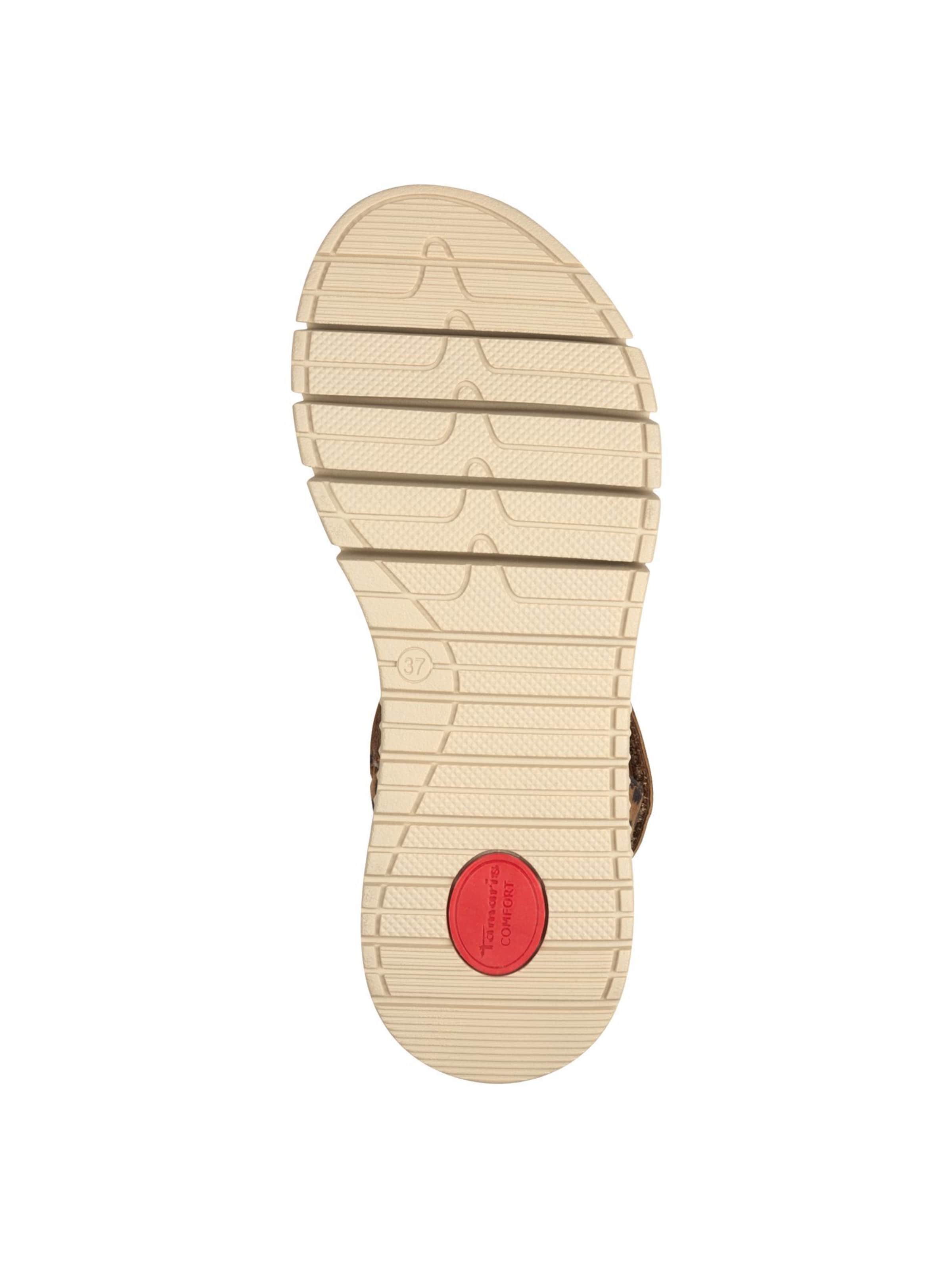 Tamaris Wide Fit Sandals in Beige