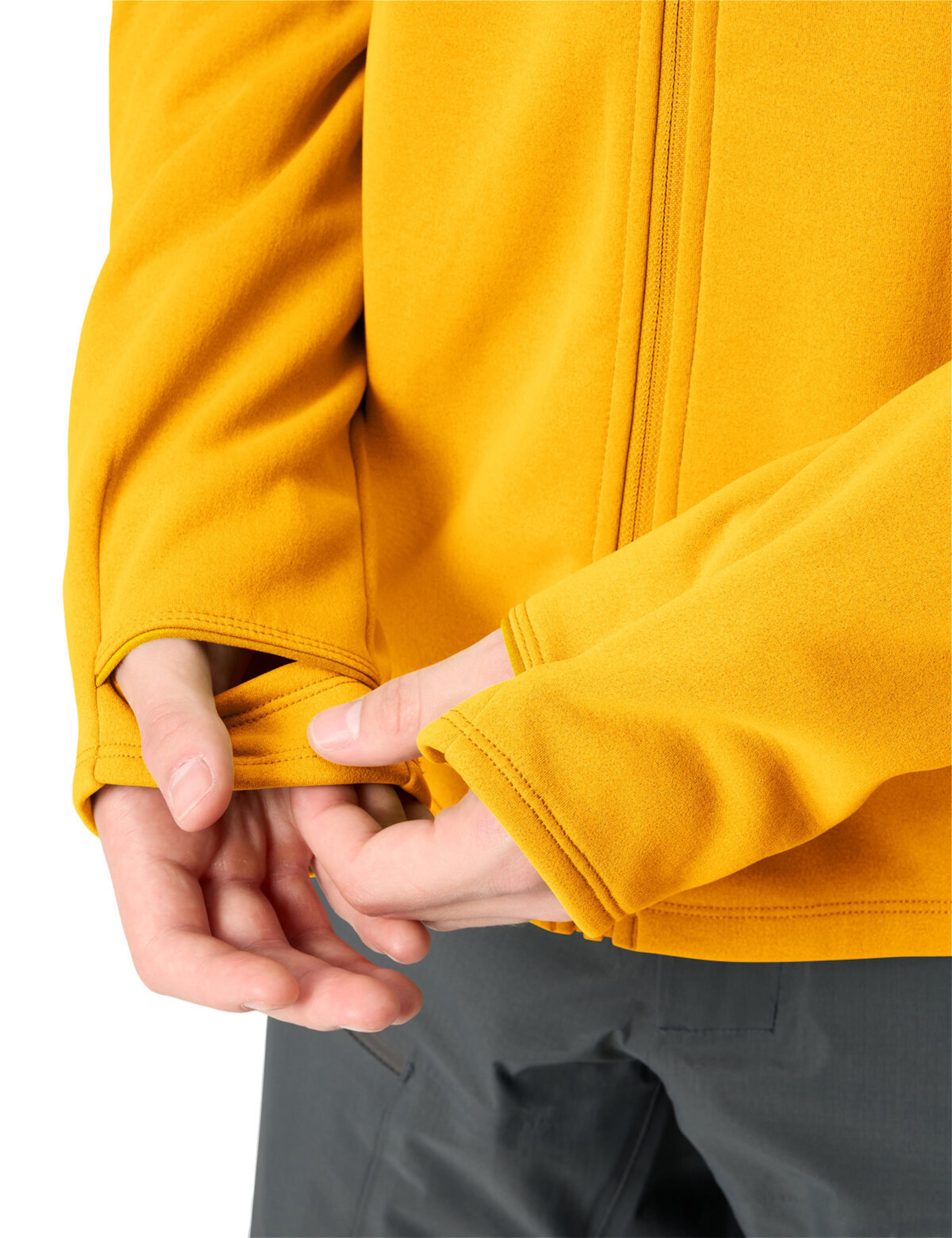 VAUDE Athletic fleece jacket 'Monviso III' in Yellow
