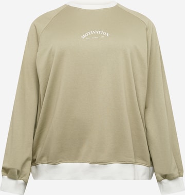 Public Desire Curve Sweatshirt in Beige: front