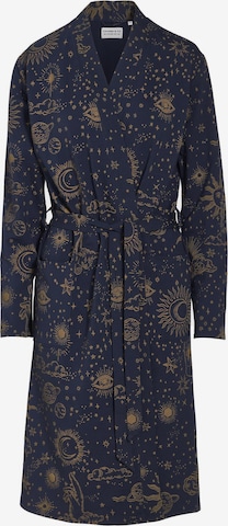 COVERS & CO Long Bathrobe 'Marle That's the Spirit' in Blue: front