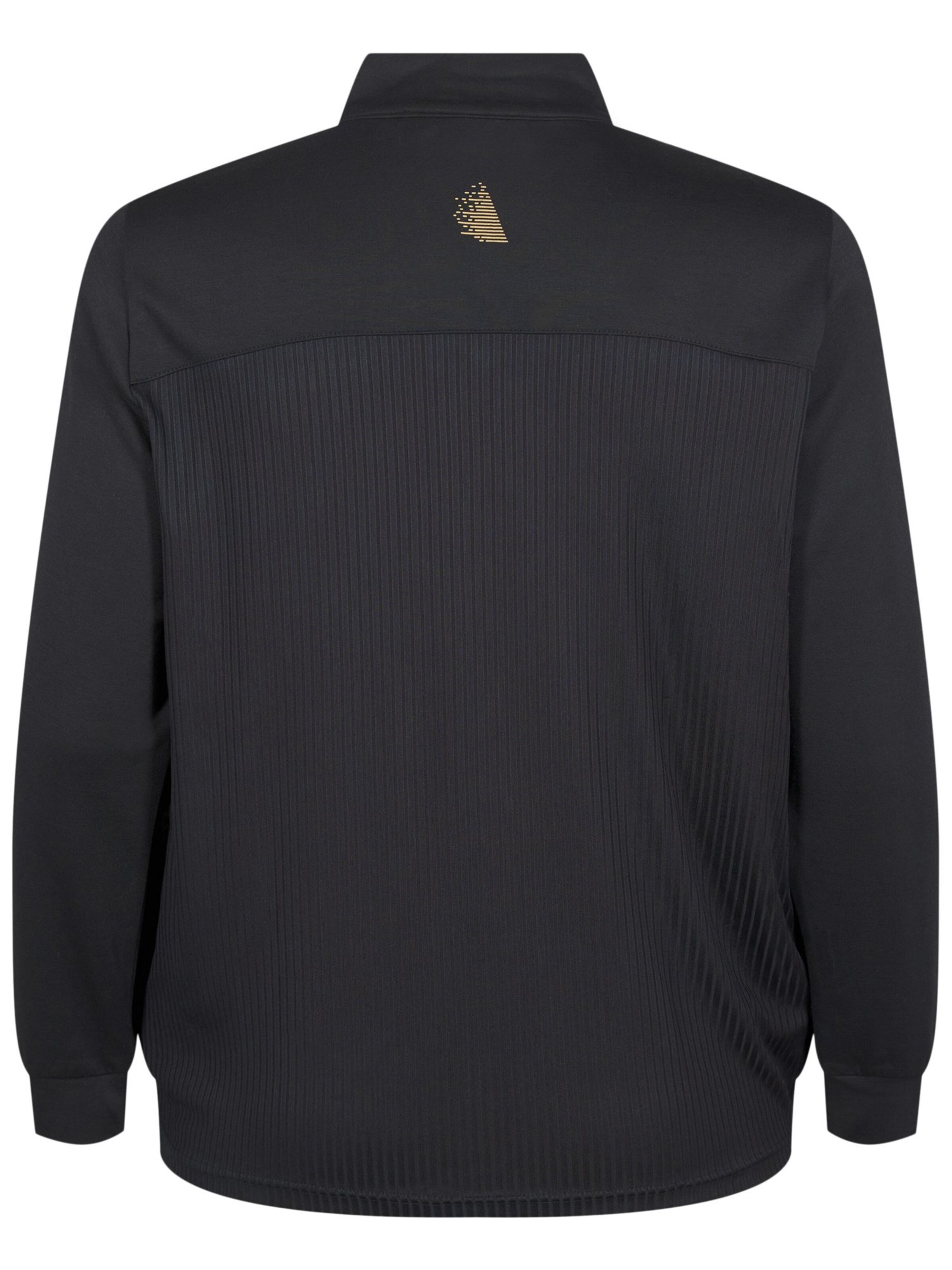 Active by Zizzi Športová mikina so zipsom 'Ahune' - Čierna