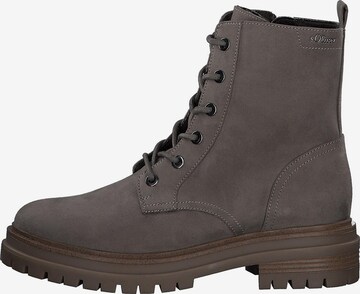 s.Oliver Lace-Up Ankle Boots in Grey