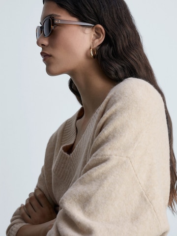 MANGO Oversized trui 'DONATELO' in Beige