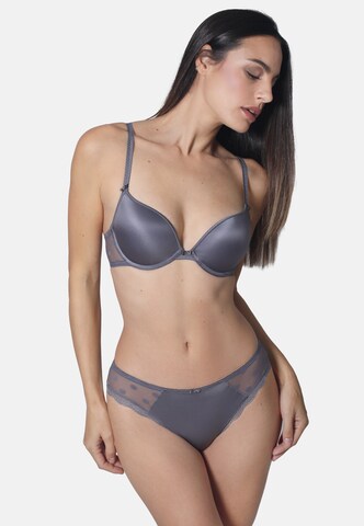 Slip 'DOTTED MESH' sassa en gris : devant