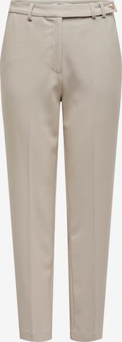 ONLY Regular Trousers with creases 'CORINNA' in Beige: front