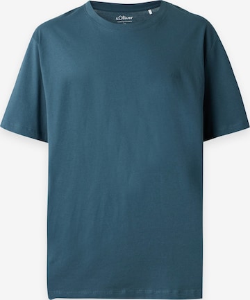 s.Oliver Men Big Sizes - Camisa em azul: frente