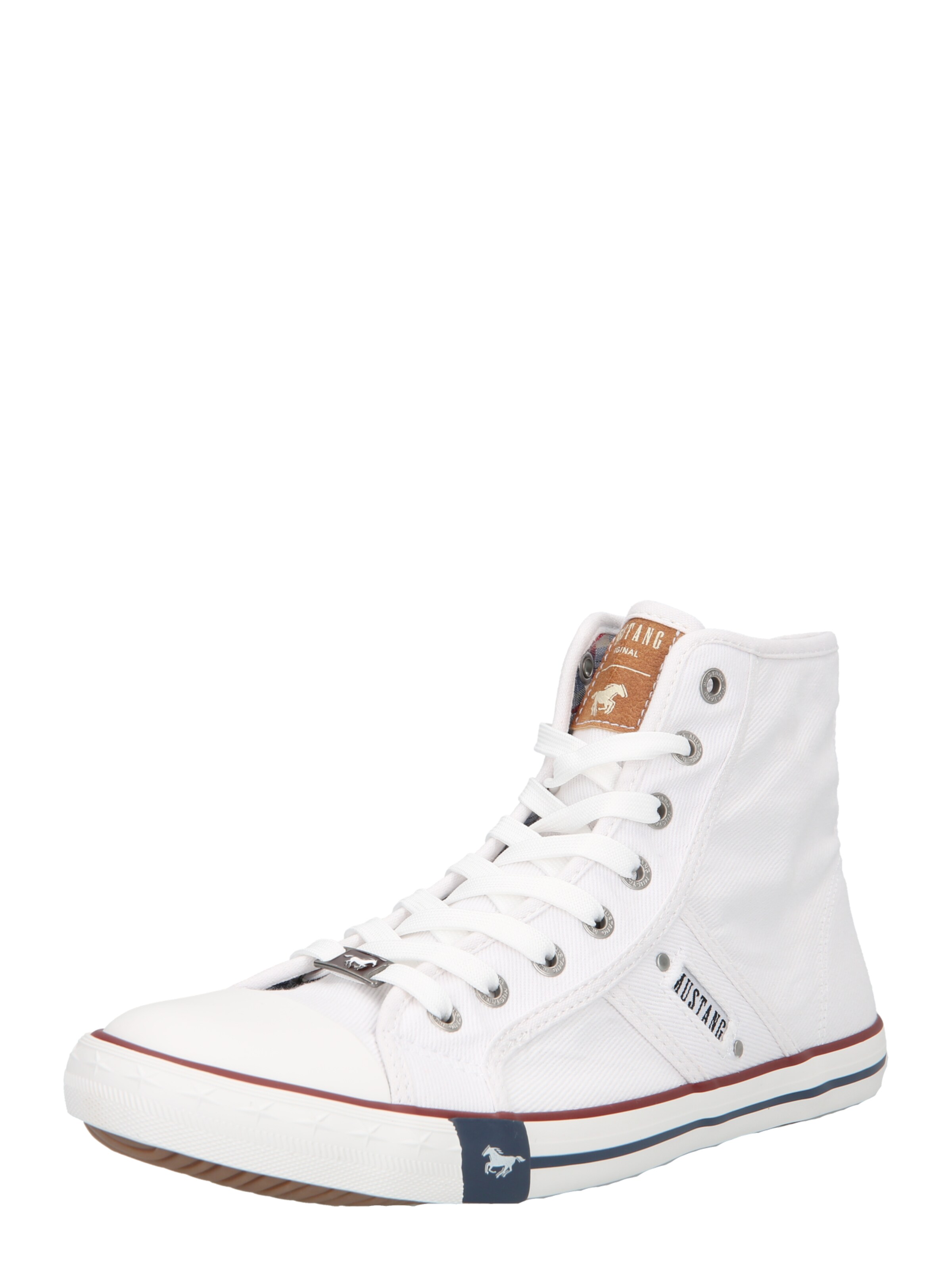 MUSTANG - Sapatilhas altas em branco: frente