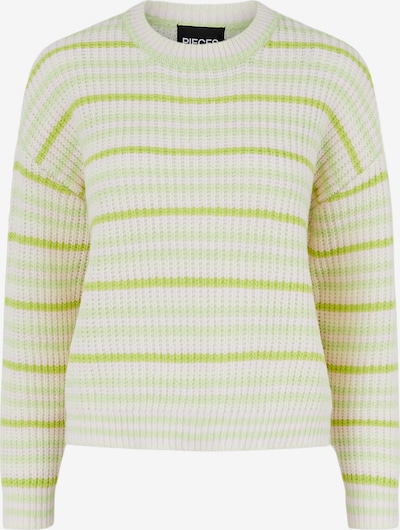 Pieces Petite Sweater 'Gina' in Cream / Mint / Apple, Item view