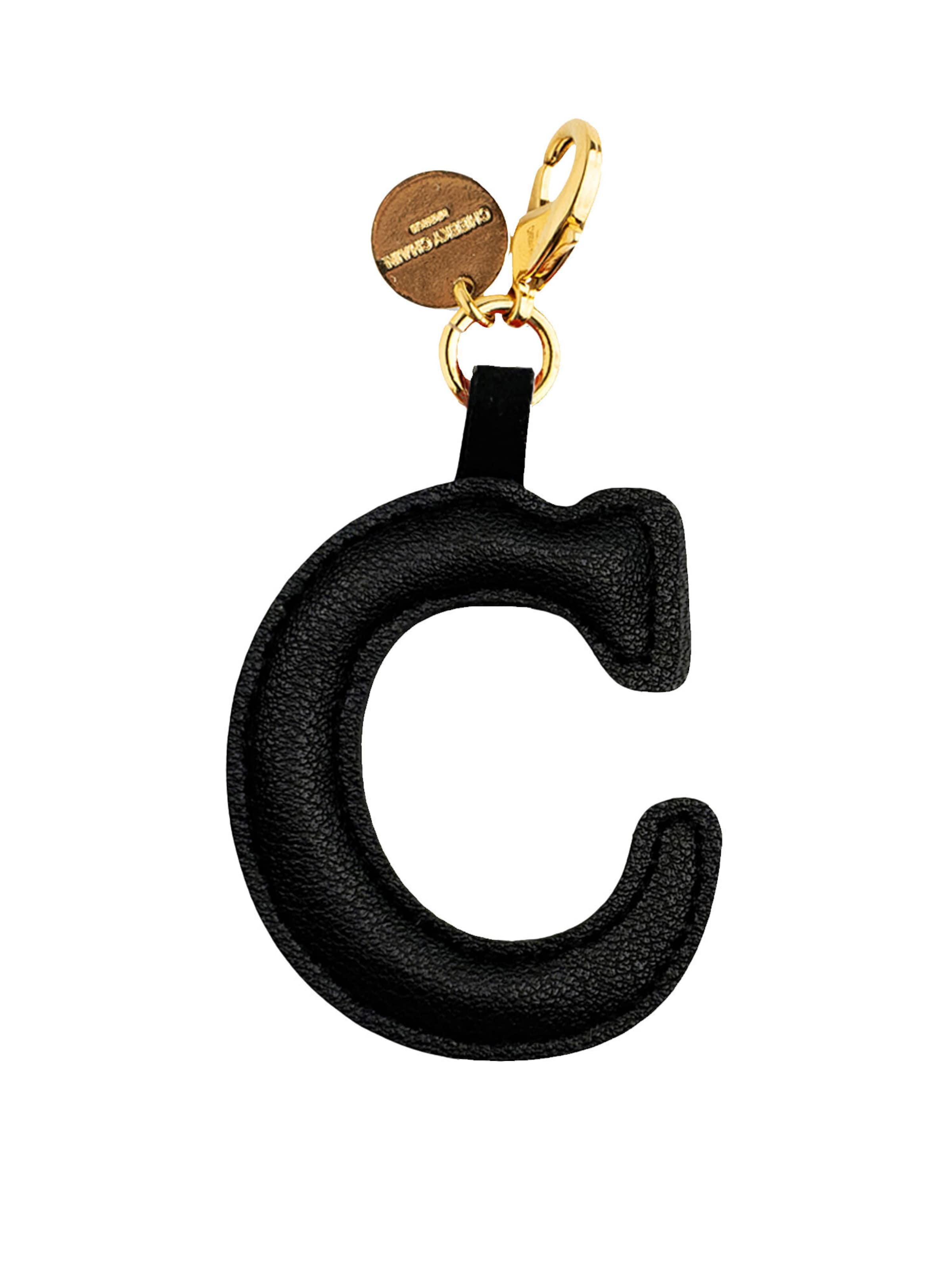 Cheeky Chain Munich Accessoires voor tassen 'Letter' in Zwart: voorkant