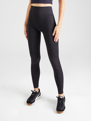 Skinny Pantaloni sport de la Hunkemöller pe negru: față