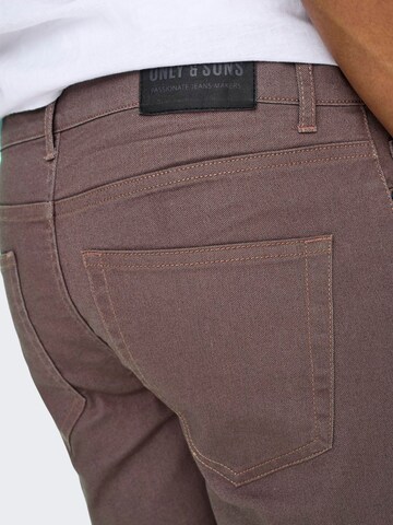 Regular Pantalon 'PLY' Only & Sons en violet