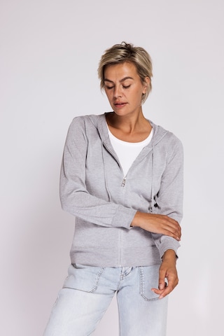 Zhrill Zip-Up Hoodie in Grey: front