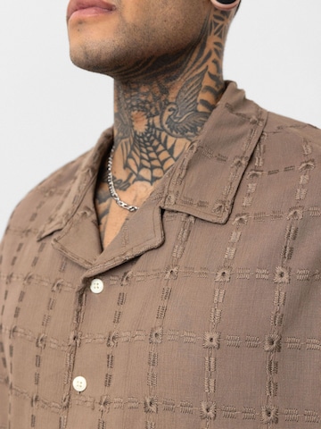 Dandalo Comfort fit Button Up Shirt 'Justin' in Brown