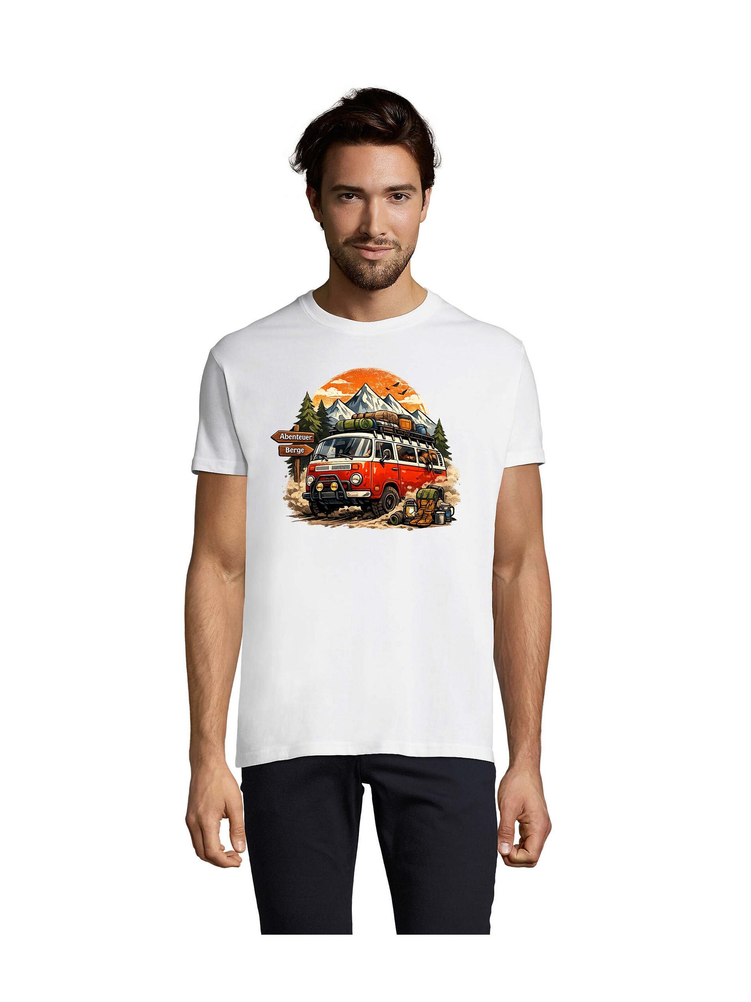 Blondie & Brownie Shirt 'BusCamper'‌‌ in 5XL in weiß, Produktansicht