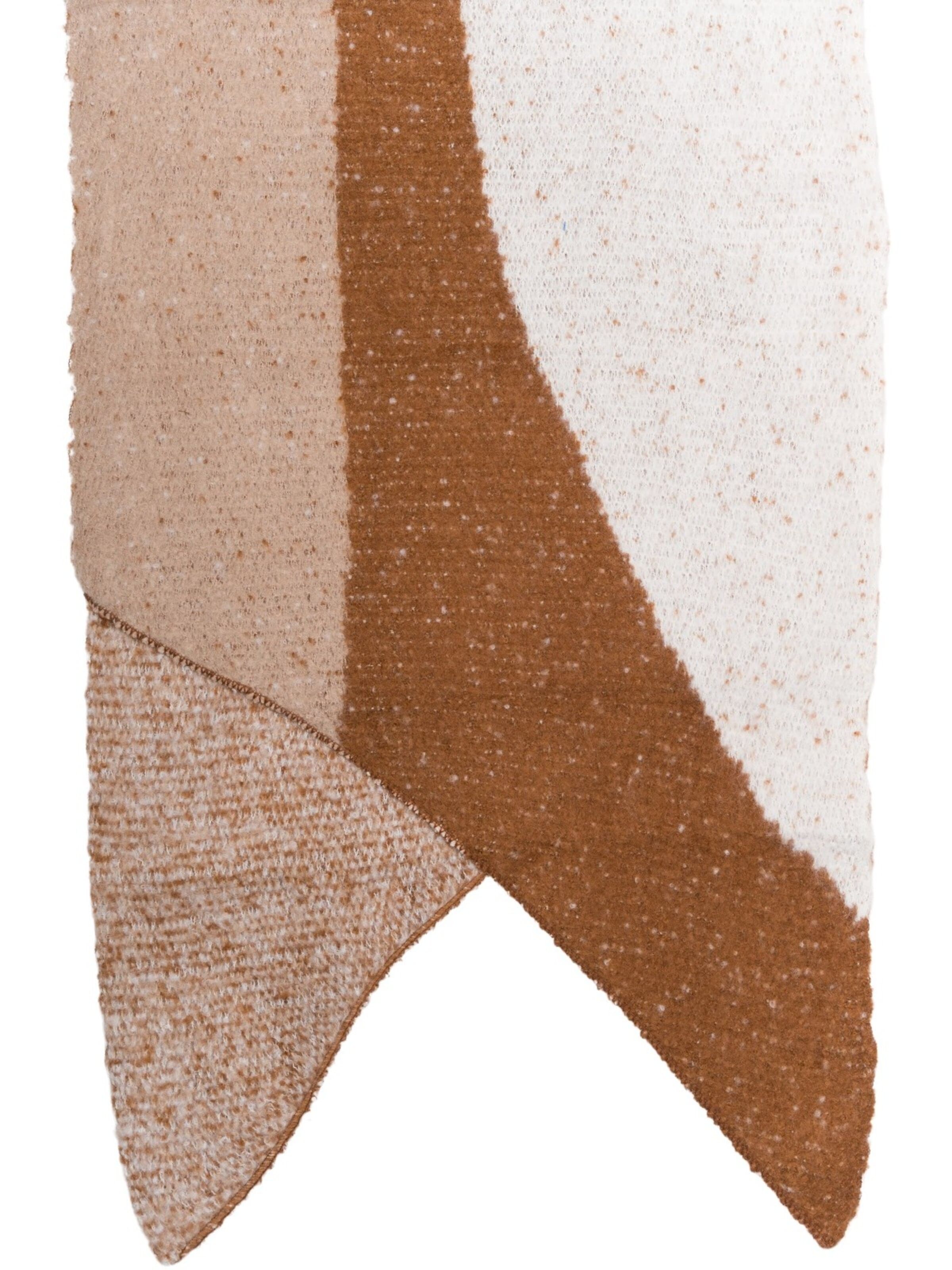 styleBREAKER Oversizeschal 'Asymmetrischer Web Schal 3-Farbig'‌‌‌‌‌‌‌ in Braun
