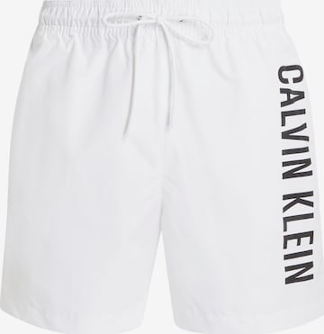 Calvin Klein Swimwear Board Shorts 'Intense Power' in White: front