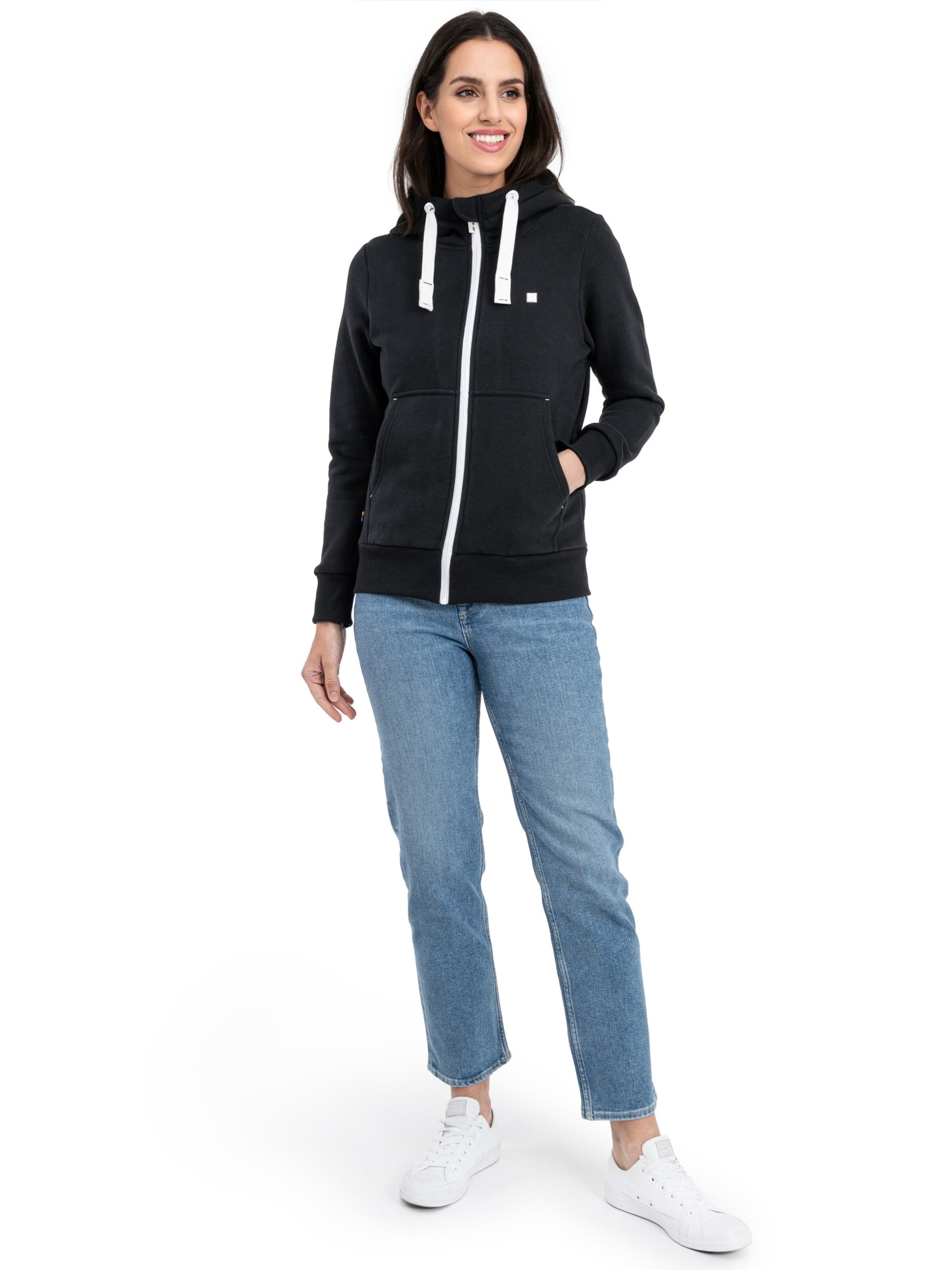 deproc Sweatvest 'FinjaCMYK II' in Zwart