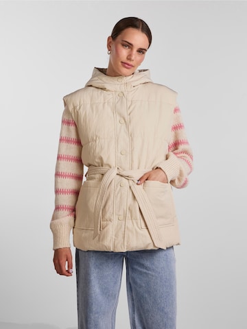 Gilet 'Nidone' di PIECES in beige: frontale