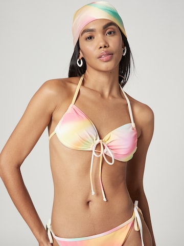 VIERVIER Bustier Bikinitop 'Elaina' in Mischfarben: predná strana