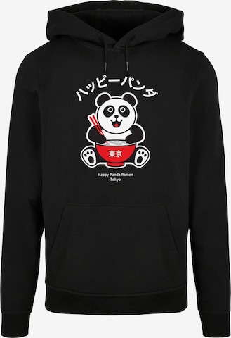 Merchcode Sweatshirt 'Torc - Happy Panda' in Zwart: voorkant