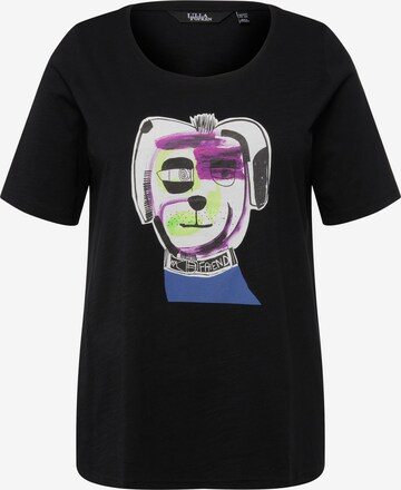 T-shirt Ulla Popken en noir : devant