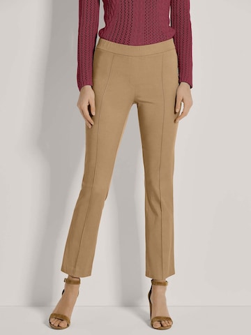 MADELEINE Slimfit Jeggings in Beige: voorkant