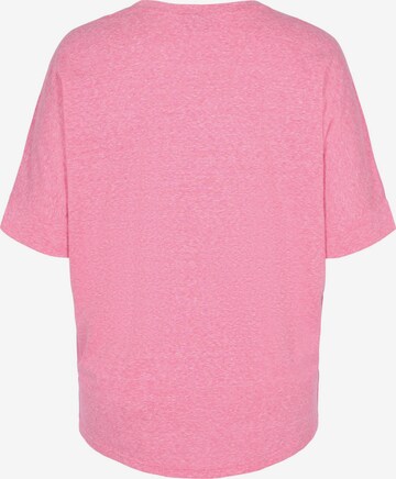 Zizzi Shirt 'CAAVA' in Roze